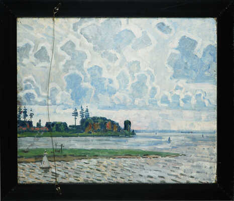 Горлов Николай Николаевич. Флоксы (на оборотной стороне пейзаж)